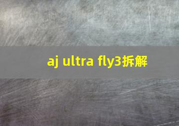 aj ultra fly3拆解